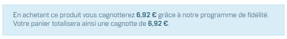 Programme fidélité fiche produit