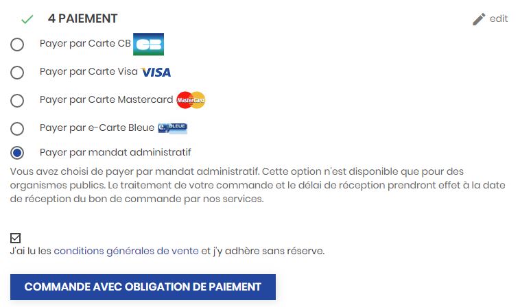 Paiement par mandat