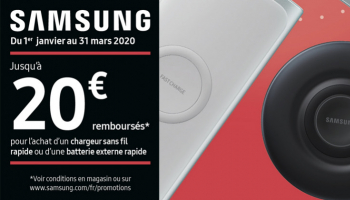 Offre de remboursement Accessoires Charge rapide Samsung