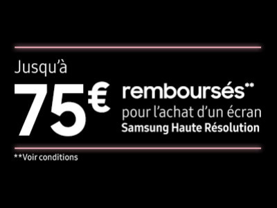 Jusqu'à 75€ remboursés pour l'achat d'un Smart Monitor Samsung